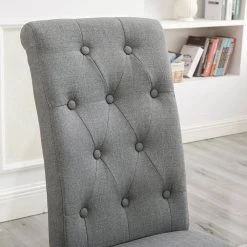 Gray Linen Tufted Dining Side Chair (Set of 2) by Wateday -Wateday Sales Store gray wateday dining chairs yj yuki9595971 c3 1000