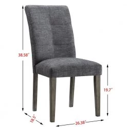 Dark Gray Upholstered Dining chair, Set of 2 by Wateday -Wateday Sales Store gray wateday dining chairs yj yuki9596048 1f 1000