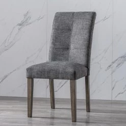 Dark Gray Upholstered Dining chair, Set of 2 by Wateday -Wateday Sales Store gray wateday dining chairs yj yuki9596048 4f 1000