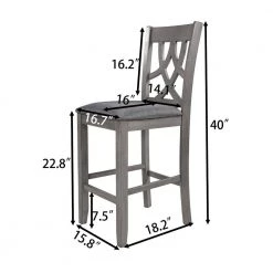 Gray Upholstered Dining Side Chair with Cross Back (Set of 2) by Wateday -Wateday Sales Store gray wateday dining chairs yj yuki9596049 44 1000