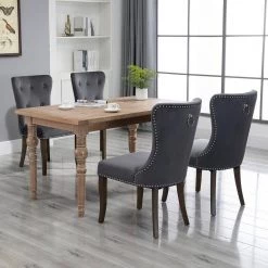 Gray Upholstered Dining Chair (Set of 4) by Wateday 13 Gray Upholstered Dining Chair (Set of 4) by Wateday -Wateday Sales Store gray wateday dining chairs yj yuki9596175 31 1000