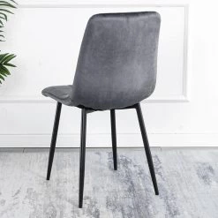 Gray Velvet Dining Side Chair (Set of 4) by Wateday -Wateday Sales Store gray wateday dining chairs yj yuki9596236 c3 1000