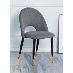 Gray Fabric Dining Side Chair (Set of 2) by Wateday -Wateday Sales Store gray wateday dining chairs yj yuki9596245 31 1000