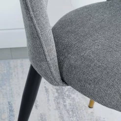 Gray Fabric Dining Side Chair (Set of 2) by Wateday -Wateday Sales Store gray wateday dining chairs yj yuki9596245 4f 1000