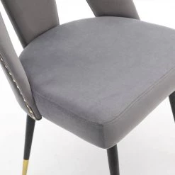Gray Velvet Upholstered Dining Side Chair (Set of 2) by Wateday 11 Gray Velvet Upholstered Dining Side Chair (Set of 2) by Wateday -Wateday Sales Store gray wateday dining chairs yj yuki9596766 1f 1000