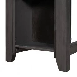 4-Piece Rectangular Wood Top Gray Dining Table Set by Wateday -Wateday Sales Store gray wateday dining room sets yj yuki9595554 44 1000