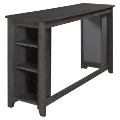 4-Piece Rectangular Wood Top Gray Dining Table Set by Wateday -Wateday Sales Store gray wateday dining room sets yj yuki9595554 c3 1000