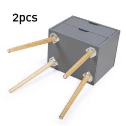 2-Drawer Gray Nightstand 28 in. H x 12 in. W x 16 in. D (Set of 2) by Wateday -Wateday Sales Store gray wateday nightstands yj yuki9595384 c3 1000