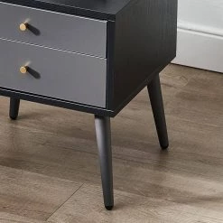 2-Drawer Gray Nightstand 17.72 in. H x 13.78 in. W x 15.75 in. D by Wateday -Wateday Sales Store gray wateday nightstands yj yuki9596160 c3 1000