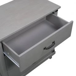 3-Drawer Gray Nightstand 27.95 in. H x 27.4 in. W x 15.9 in. D by Wateday -Wateday Sales Store gray wateday nightstands yj yuki9596537 4f 1000