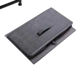 3-Drawer Gray Non-Woven Nightstand 27.95 in. H x 17.72 in. W x 11.81 in. D by Wateday -Wateday Sales Store gray wateday nightstands yj yuki9596539 4f 1000