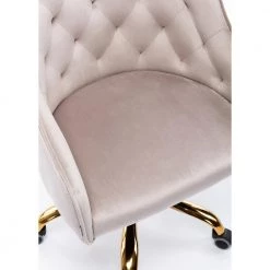 Gray Velvet Fabric Upholstered Office Chair with Arms by Wateday -Wateday Sales Store gray wateday office stools yj yuki9595048 c3 1000