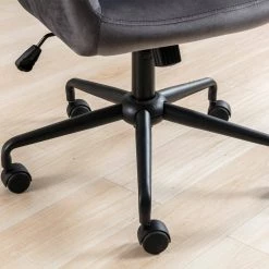 Gray Velvet Office Executive Chairs with Arms by Wateday -Wateday Sales Store gray wateday office stools yj yuki9596469 1f 1000