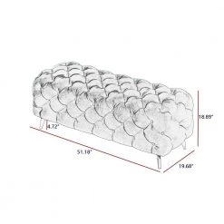 Gray Button Tufted Ottoman Bench by Wateday -Wateday Sales Store gray wateday ottomans yj yuki9596186 1f 1000