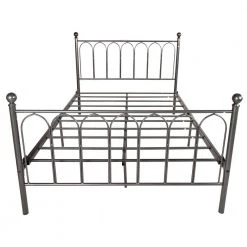 Gray Full Size Bed Frame by Wateday