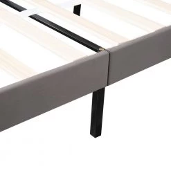 60.20 in. W Gray Queen Velvet Wood Frame Platform Bed with Storage Drawer by Wateday -Wateday Sales Store gray wateday platform beds yj yuki9597056 44 1000