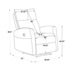 Gray Fabric Manual Glider Recliner by Wateday -Wateday Sales Store gray wateday recliners yj yuki9595867 1f 1000