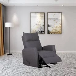 Gray Fabric Manual Glider Recliner by Wateday -Wateday Sales Store gray wateday recliners yj yuki9595867 31 1000