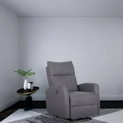 Gray Fabric Power Recliner with USB Port by Wateday -Wateday Sales Store gray wateday recliners yj yuki9595878 31 1000