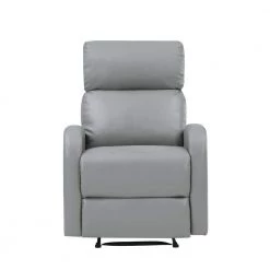 Gray Faux Leather Power Recliner by Wateday