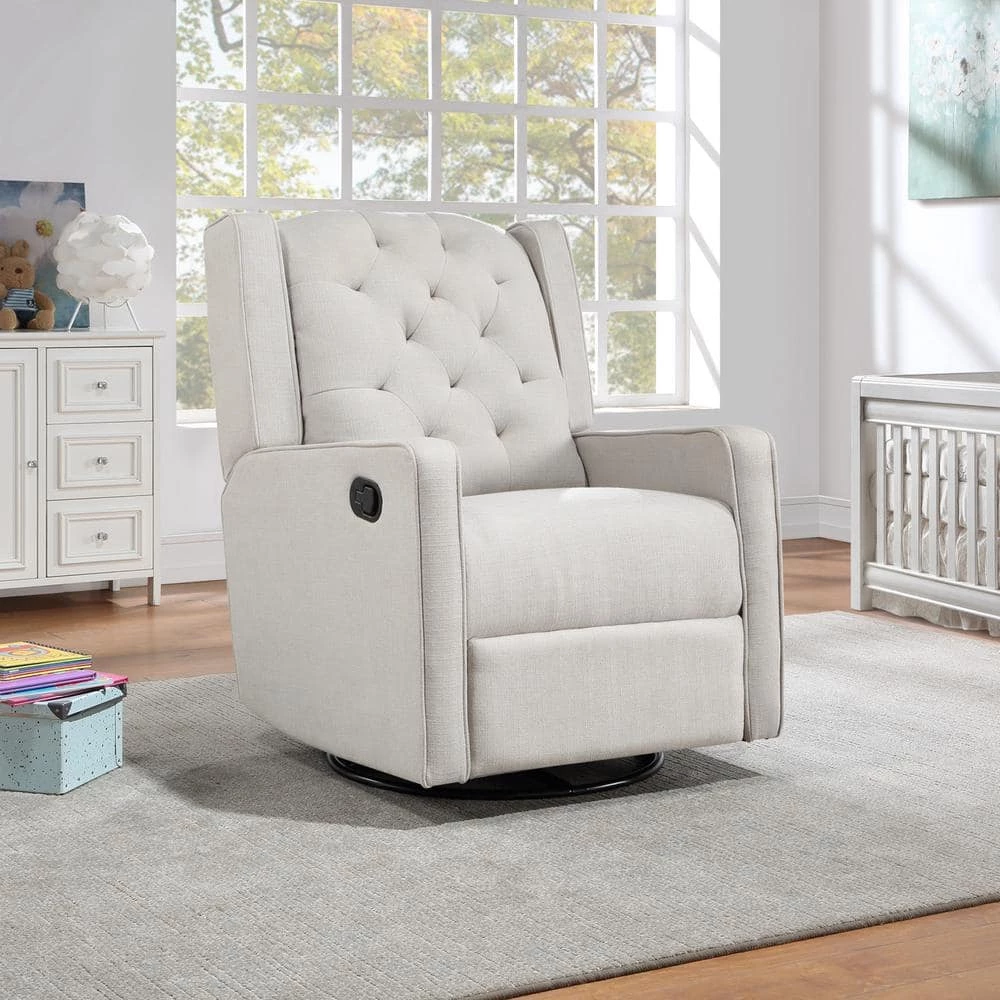 Gray Fabric Tufted Swivel Glider Recliner by Wateday 6 Gray Fabric Tufted Swivel Glider Recliner by Wateday - Image 6