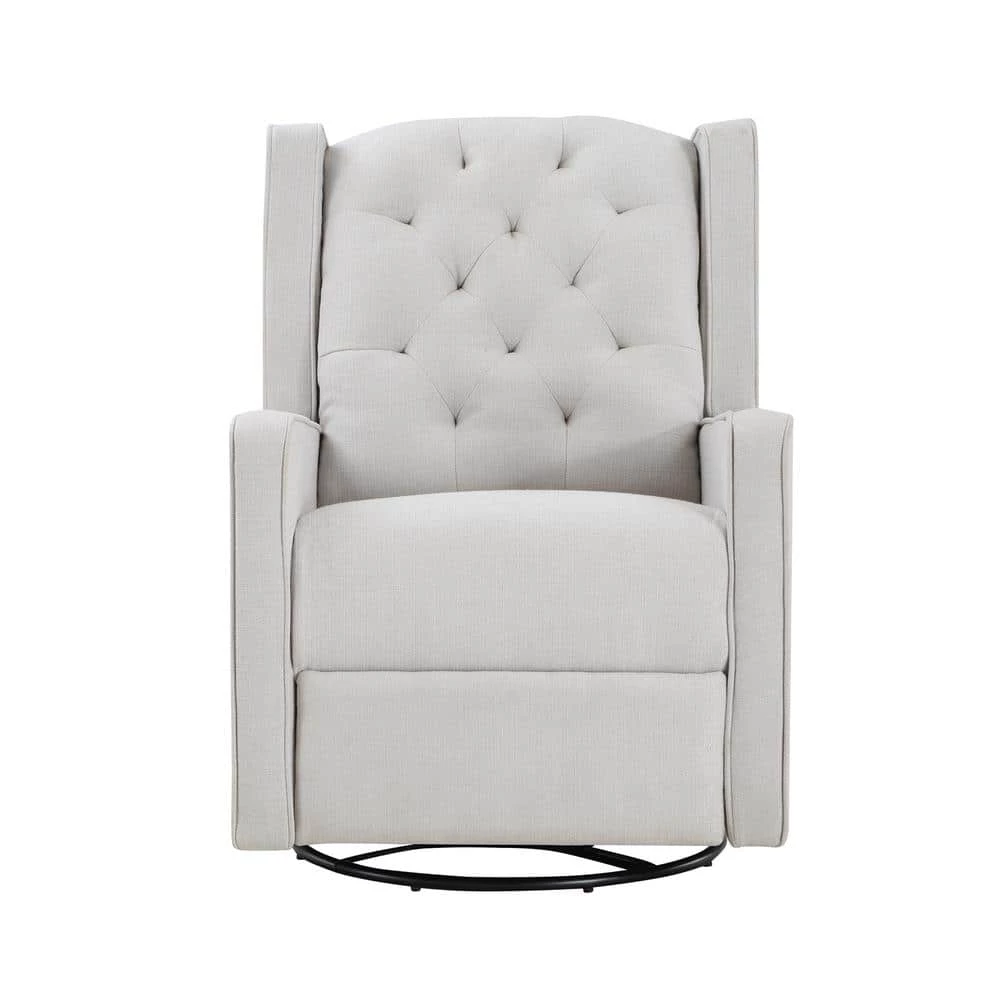 Gray Fabric Tufted Swivel Glider Recliner by Wateday 1 Gray Fabric Tufted Swivel Glider Recliner by Wateday
