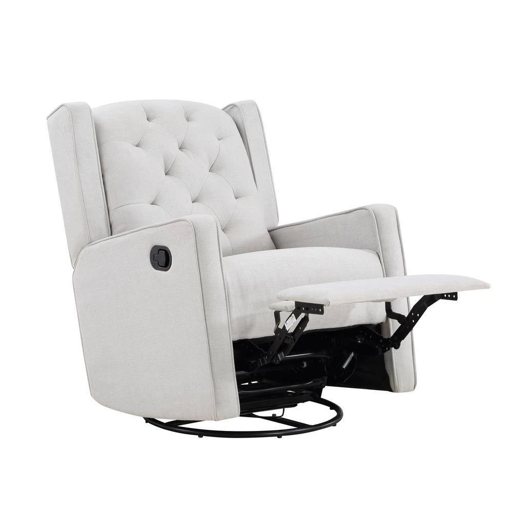 Gray Fabric Tufted Swivel Glider Recliner by Wateday 3 Gray Fabric Tufted Swivel Glider Recliner by Wateday - Image 3