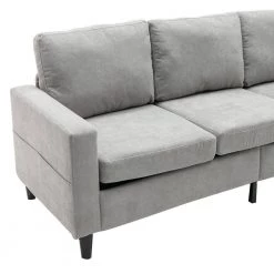 77.90 in. W Square Arm 2-piece Linen L-Shape Sectional Sofa in Gray by Wateday -Wateday Sales Store gray wateday sectional sofas yj yuki9596797 4f 1000