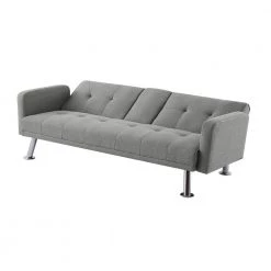 73.23 in. W Flared Arm Fabric Modern Straight Convertible Folding Sleeper Sofa in Gray Seats by Wateday -Wateday Sales Store gray wateday sofas couches yj yuki9596361 44 1000
