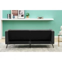 81.90 in. W Square Arm Linen Modern Style Straight Folding Bed Sofa in Gray by Wateday -Wateday Sales Store gray wateday sofas couches yj yuki9596525 fa 1000