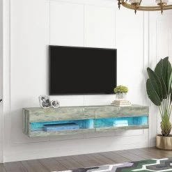 70.87 in. Gray TV Stand without Drawers Fits TV's up to 80 in. with 20 Color LEDs by Wateday 10 70.87 in. Gray TV Stand without Drawers Fits TV's up to 80 in. with 20 Color LEDs by Wateday -Wateday Sales Store gray wateday tv stands yj yuki9596377 c3 1000