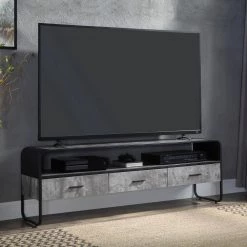 60 in. Gray TV Stand with 3 Drawers Fits TV's up to 65 in. by Wateday -Wateday Sales Store gray wateday tv stands yj yuki9596492 c3 1000