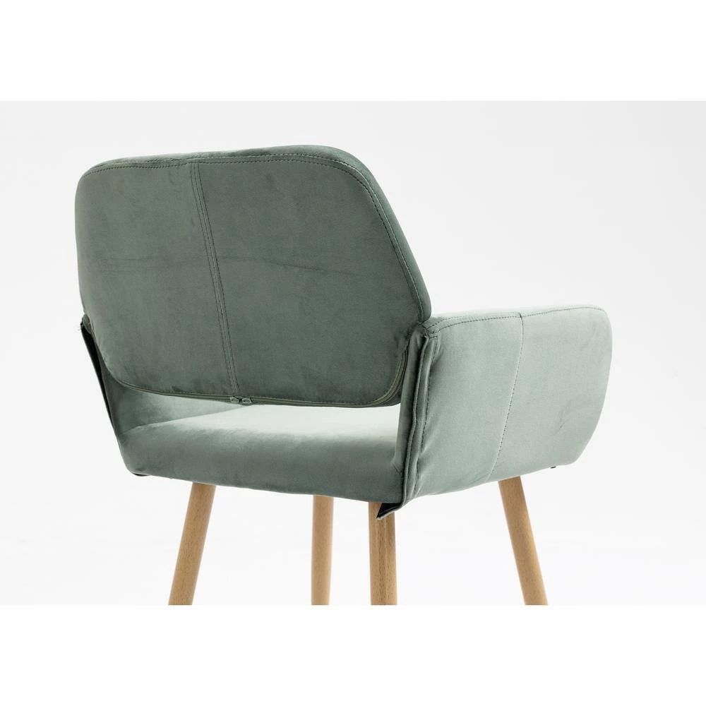 Green Velvet Upholstered Backrest Side Chair by Wateday 6 Green Velvet Upholstered Backrest Side Chair by Wateday - Image 6