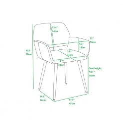 Green Velvet Upholstered Backrest Side Chair by Wateday 14 Green Velvet Upholstered Backrest Side Chair by Wateday -Wateday Sales Store green wateday accent chairs yj 1001green 44 1000