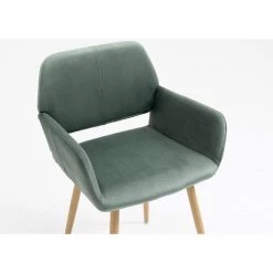 Green Velvet Upholstered Backrest Side Chair by Wateday 12 Green Velvet Upholstered Backrest Side Chair by Wateday -Wateday Sales Store green wateday accent chairs yj 1001green 4f 1000