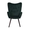 Green Tufted Velvet Wingback Arm Chair by Wateday