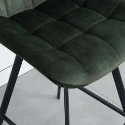 37.40 in. Green Low Back Metal Frame Stool Height 28 in. Bar Stool with Velvet Seat (Set of 2) by Wateday -Wateday Sales Store green wateday bar stools yj yuki9596310 4f 1000