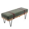 Green Upholstered Bench 17.7 in. H x 15.7 in. W x 44.1 in. D by Wateday