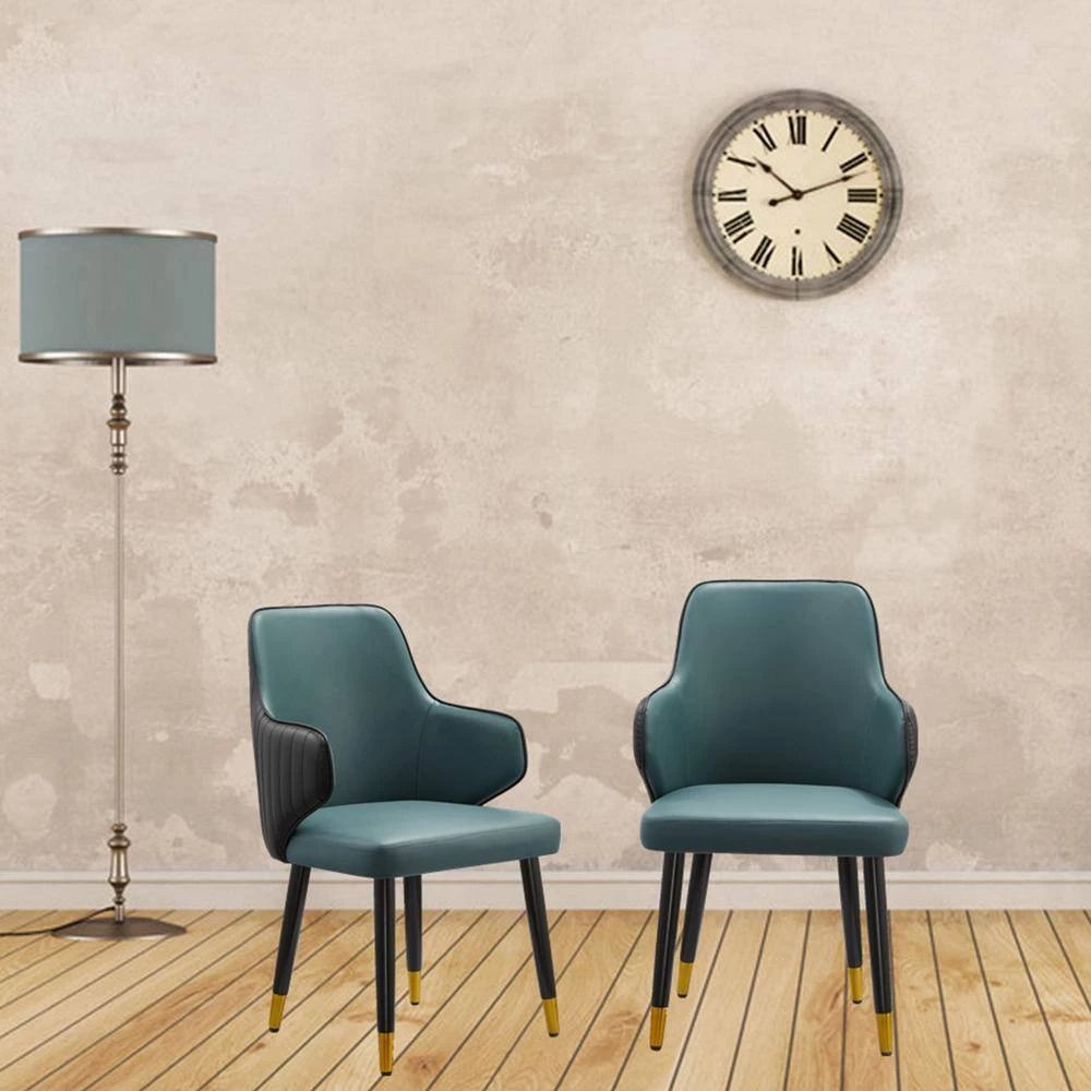 Green PU Leather Dining Side Chairs (Set of 2) by Wateday 7 Green PU Leather Dining Side Chairs (Set of 2) by Wateday - Image 7