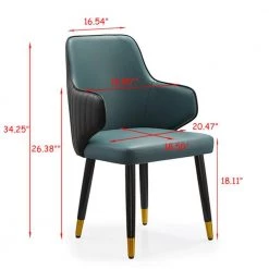 Green PU Leather Dining Side Chairs (Set of 2) by Wateday 12 Green PU Leather Dining Side Chairs (Set of 2) by Wateday -Wateday Sales Store green wateday dining chairs yj yuki9596025 44 1000