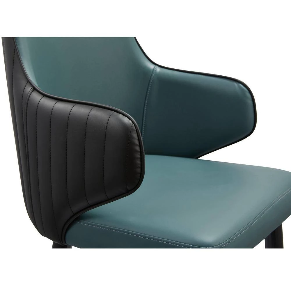 Green PU Leather Dining Side Chairs (Set of 2) by Wateday 4 Green PU Leather Dining Side Chairs (Set of 2) by Wateday - Image 4