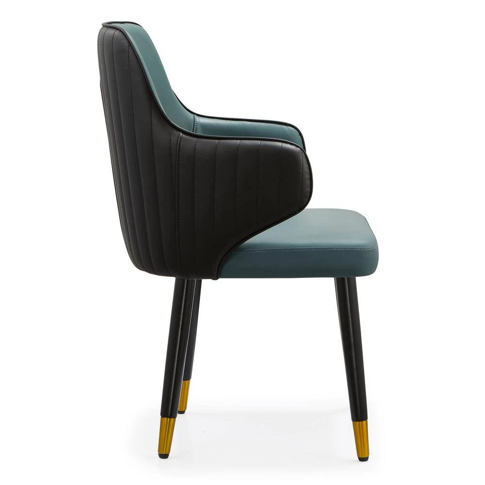 Green PU Leather Dining Side Chairs (Set of 2) by Wateday 2 Green PU Leather Dining Side Chairs (Set of 2) by Wateday - Image 2