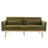 68.50 in. W Green Velvet 2-Seater Loveseats by Wateday