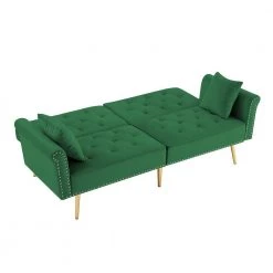 76.70 in. Green Velvet 2-Seats Loveseats with 2 Pillows by Wateday -Wateday Sales Store green wateday loveseats yj yuki9596461 c3 1000