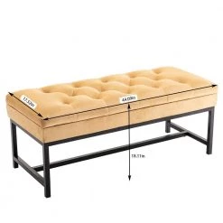 Light Brown Storage Bench 18.11 in. x 44.09 in. x 17.52 in. by Wateday -Wateday Sales Store light brown wateday bedroom benches yj yuki9596067 1f 1000