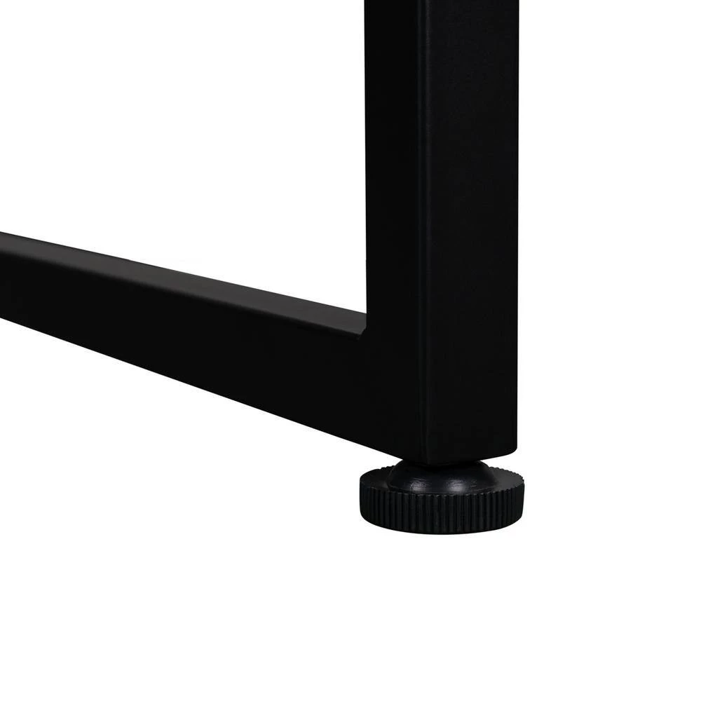 35.04" Light Brown Round MDF Top Coffee Table with X Steel Legs by Wateday 4 35.04" Light Brown Round MDF Top Coffee Table with X Steel Legs by Wateday - Image 4