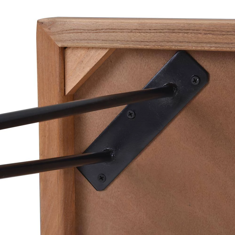 43 .3" Light Brown Rectangle Wood Top Coffee Table with Metal Hairpin Legs by Wateday 4 43 .3" Light Brown Rectangle Wood Top Coffee Table with Metal Hairpin Legs by Wateday - Image 4