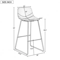 Light Brown Vintage Leather Dining Chairs Set of 2 by Wateday -Wateday Sales Store light brown wateday dining chairs yj yuki9595140 fa 1000
