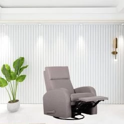 Light Gray Fabric Handle Manual Glider Swivel Recliner by Wateday -Wateday Sales Store light gray wateday recliners yj yuki9595871 31 1000