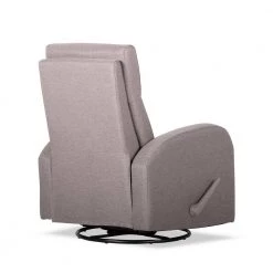 Light Gray Fabric Handle Manual Glider Swivel Recliner by Wateday -Wateday Sales Store light gray wateday recliners yj yuki9595871 c3 1000